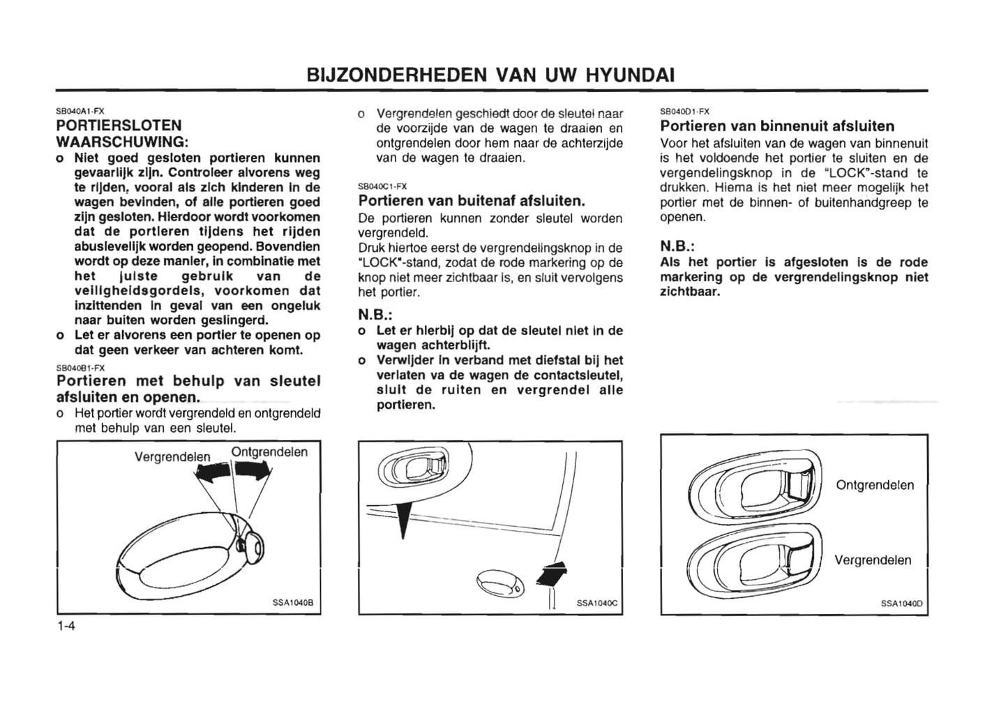 1995-1998 Hyundai Lantra Manuel du propriétaire | Néerlandais