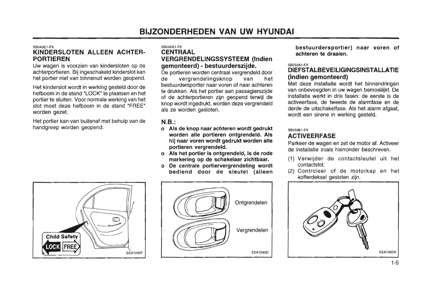 1995-1998 Hyundai Lantra Manuel du propriétaire | Néerlandais