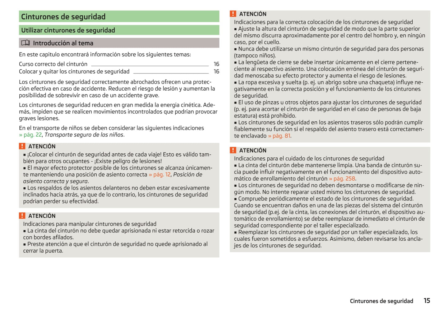2016-2017 Skoda Octavia Owner's Manual | Spanish