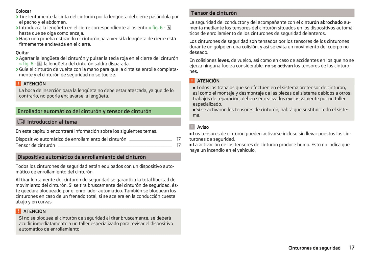 2016-2017 Skoda Octavia Owner's Manual | Spanish