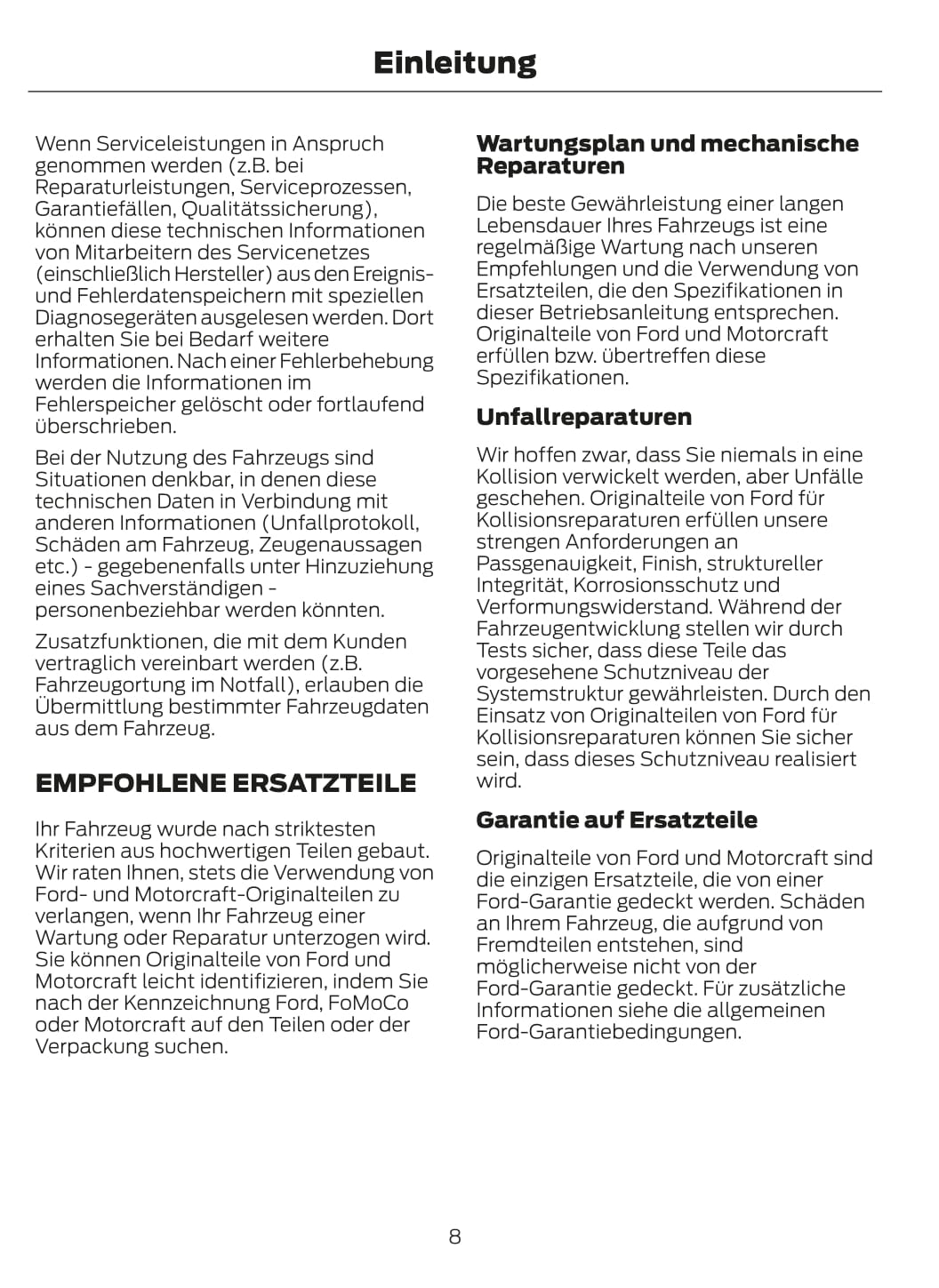 2013-2014 Ford EcoSport Owner's Manual | German