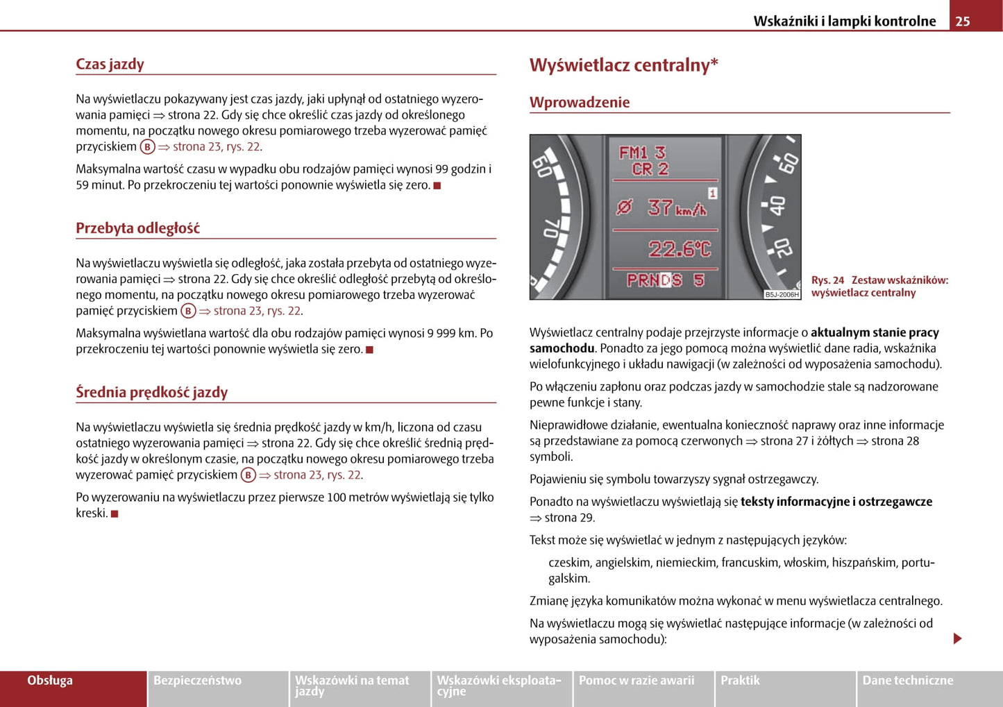 2006-2010 Skoda Roomster Bedienungsanleitung | Polnisch