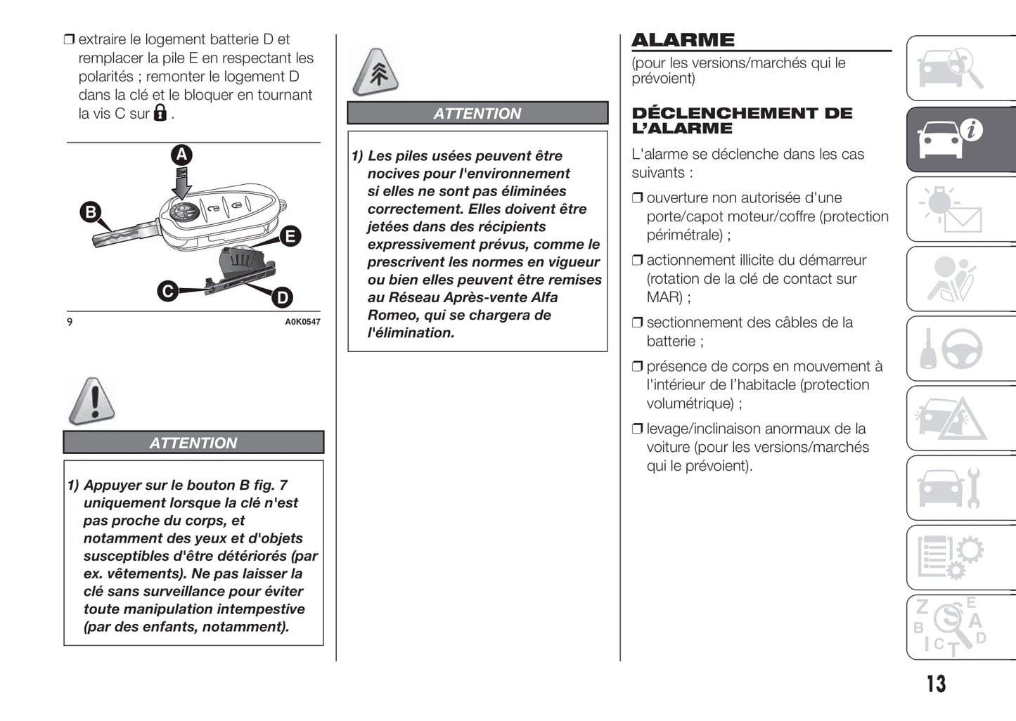 2010-2014 Alfa Romeo Giulietta Bedienungsanleitung | Französisch
