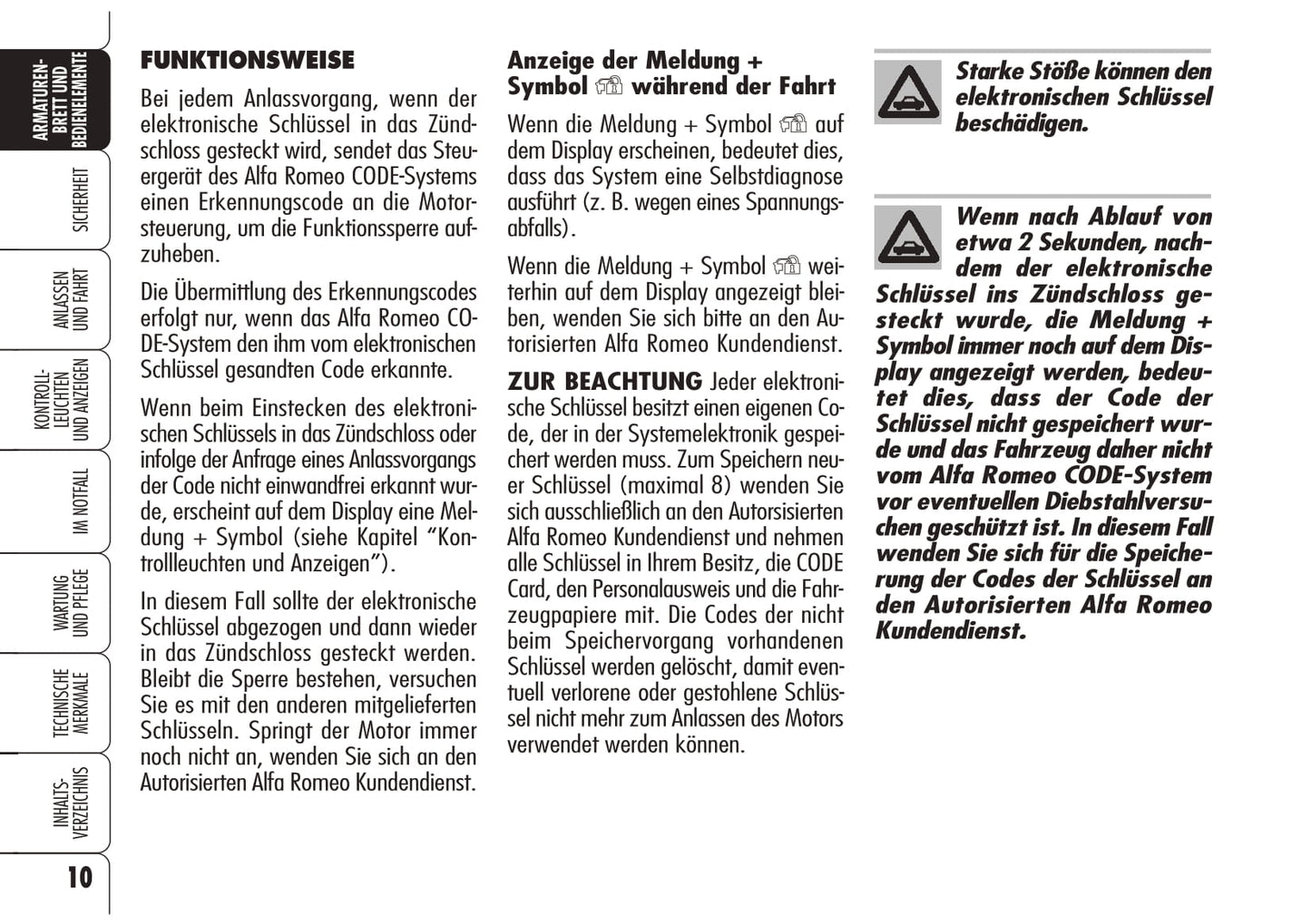 2008-2011 Alfa Romeo Spider Owner's Manual | German