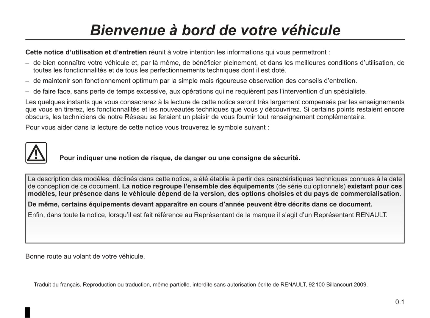 2009-2010 Renault Vel Satis Owner's Manual | French