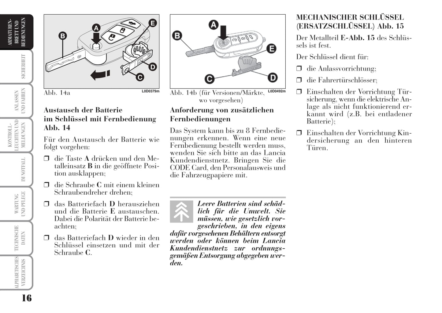 2008-2012 Lancia Musa Gebruikershandleiding | Duits