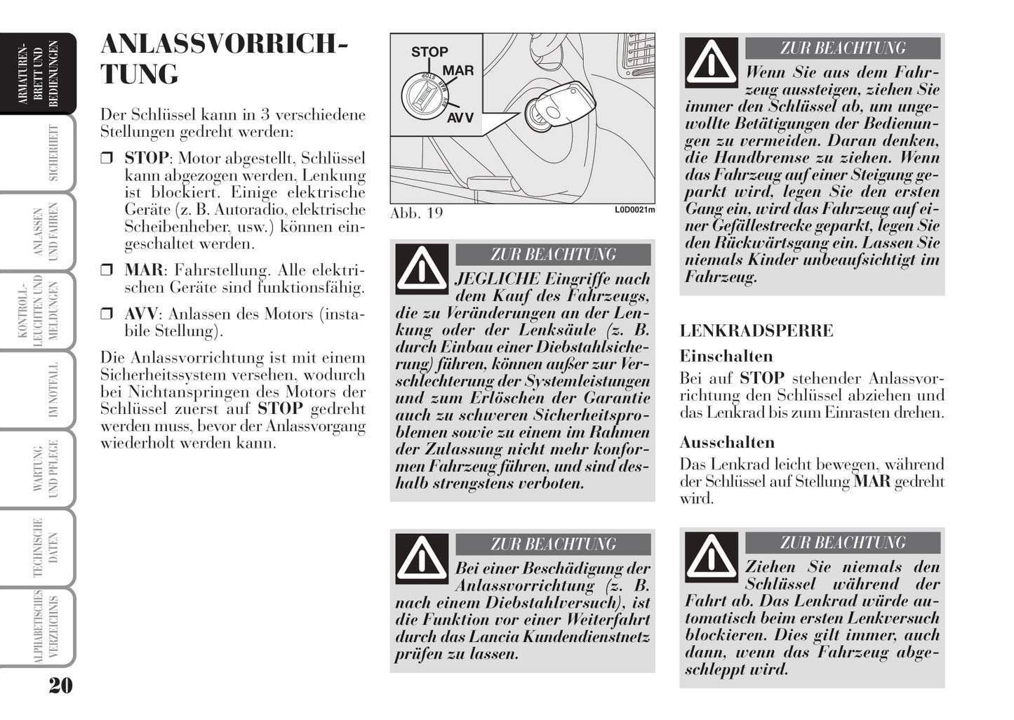 2008-2012 Lancia Musa Gebruikershandleiding | Duits
