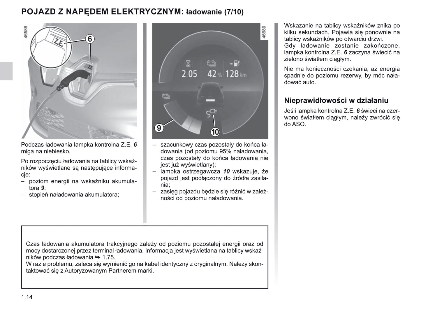 2019-2020 Renault Zoe Bedienungsanleitung | Polnisch