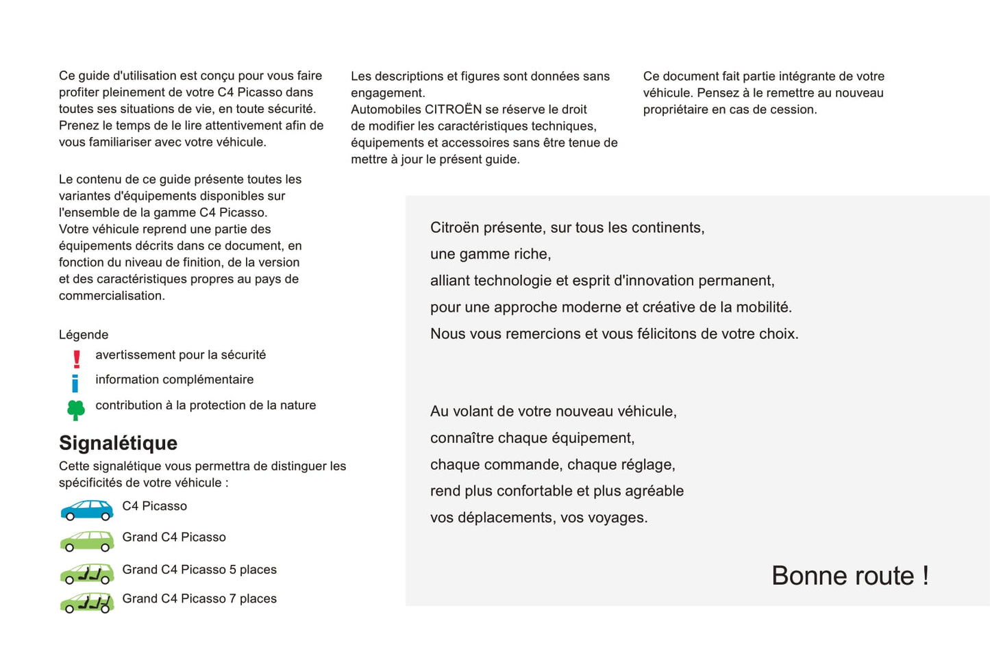 2016-2018 Citroën C4 Picasso/Grand C4 Picasso Owner's Manual | French