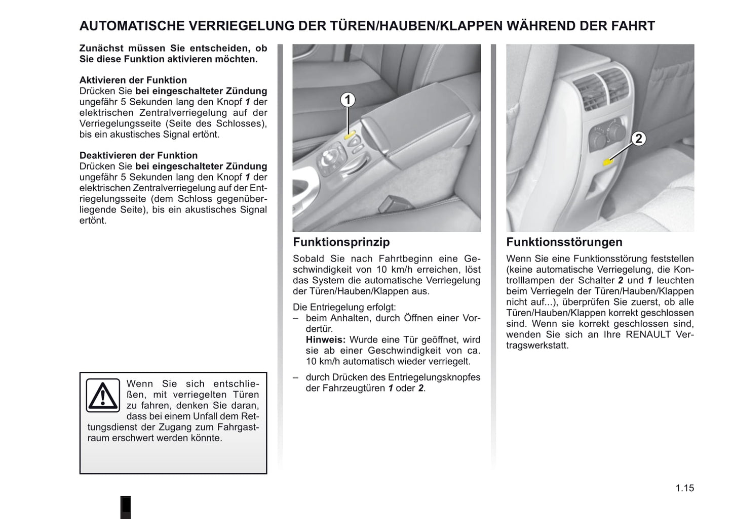 2005-2009 Renault Vel Satis Manuel du propriétaire | Allemand