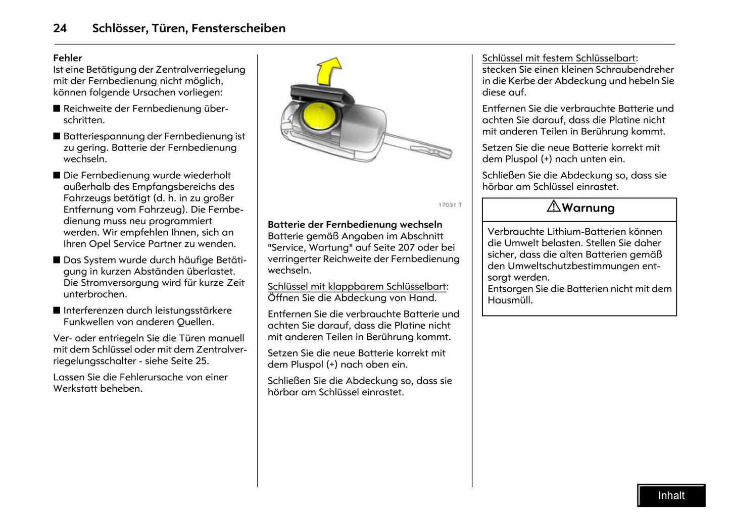2008-2009 Opel Antara Owner's Manual | German