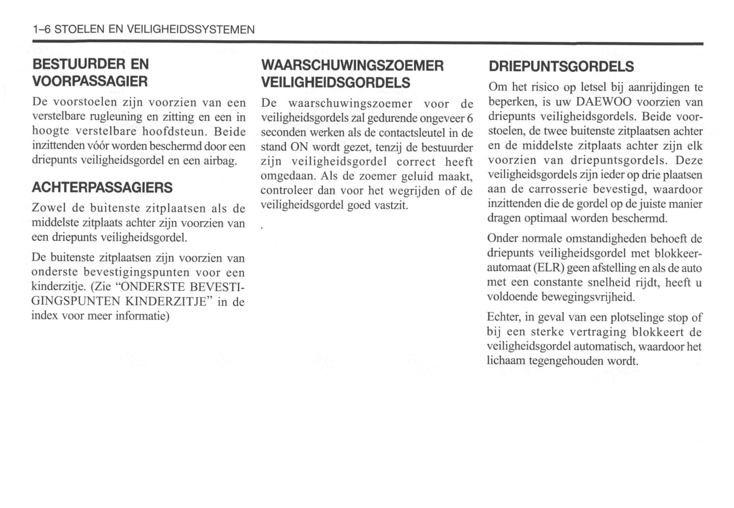 2002-2007 Daewoo Kalos Gebruikershandleiding | Nederlands