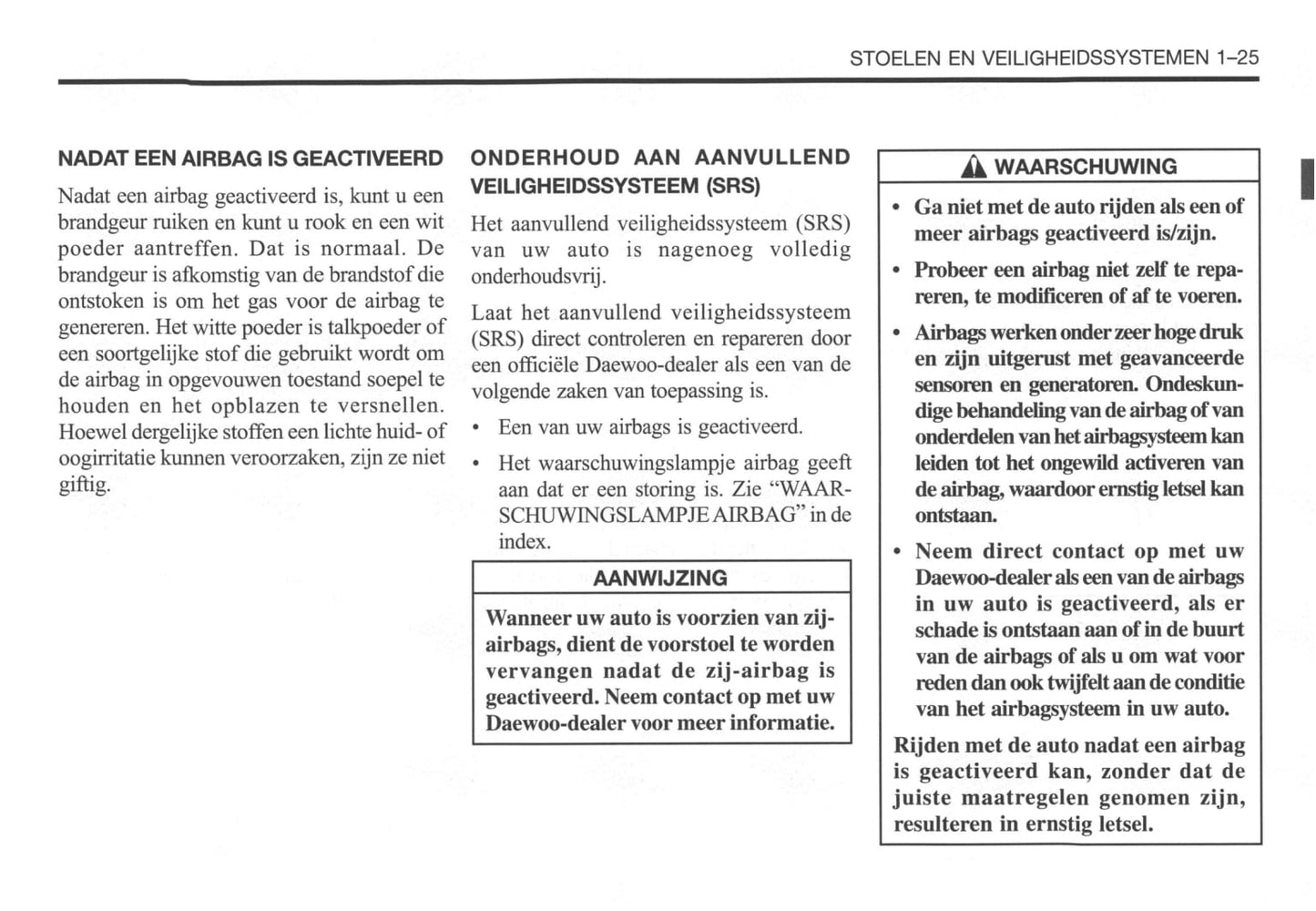 2002-2007 Daewoo Kalos Gebruikershandleiding | Nederlands