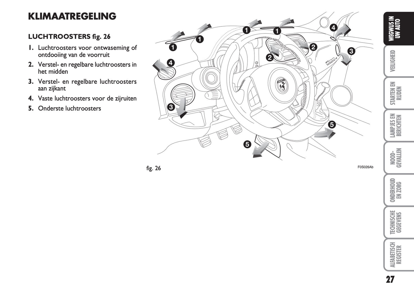 2008-2016 Abarth 500 Gebruikershandleiding | Nederlands