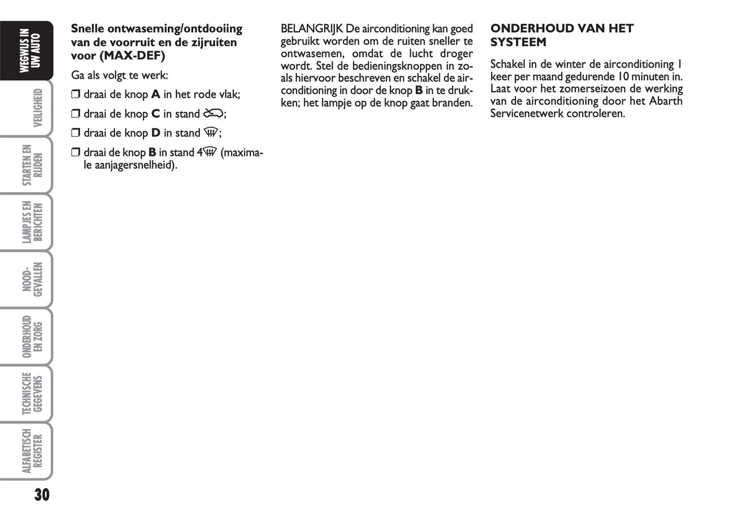 2008-2016 Abarth 500 Gebruikershandleiding | Nederlands