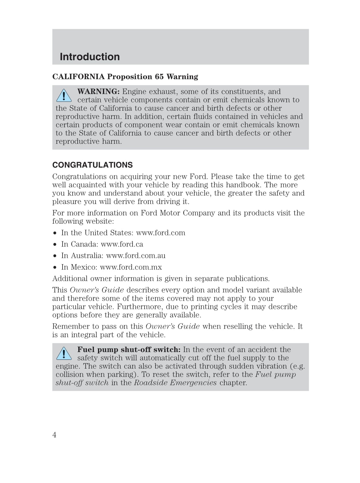2004-2008 Ford Focus Manuel du propriétaire | Anglais