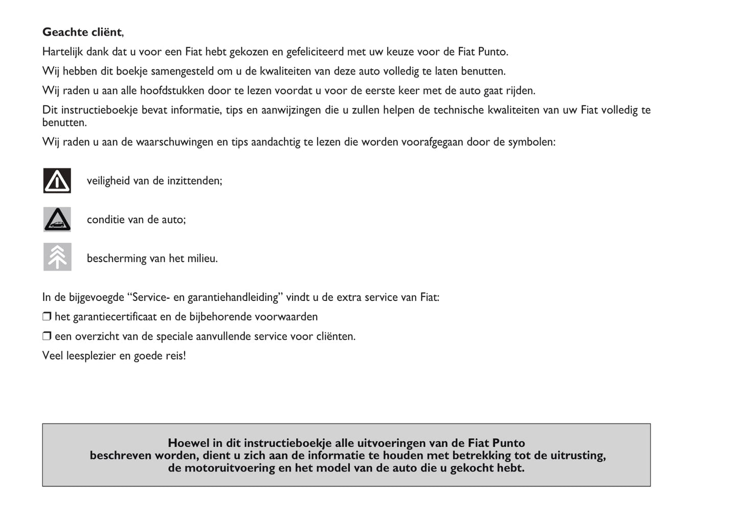 2009-2010 Fiat Punto Gebruikershandleiding | Nederlands
