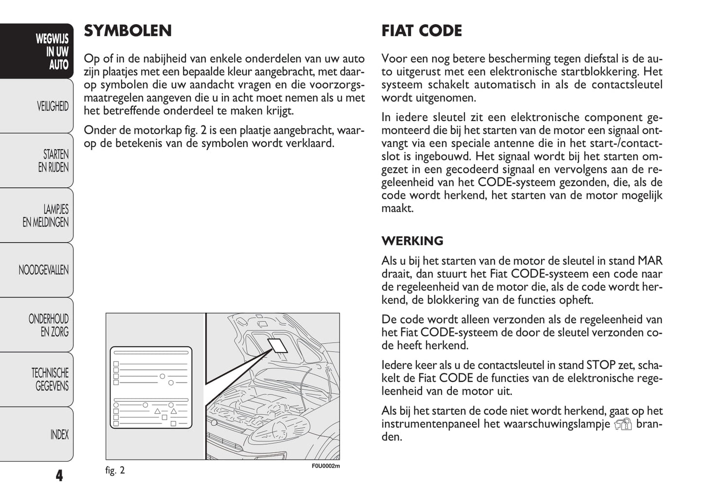 2009-2010 Fiat Punto Gebruikershandleiding | Nederlands