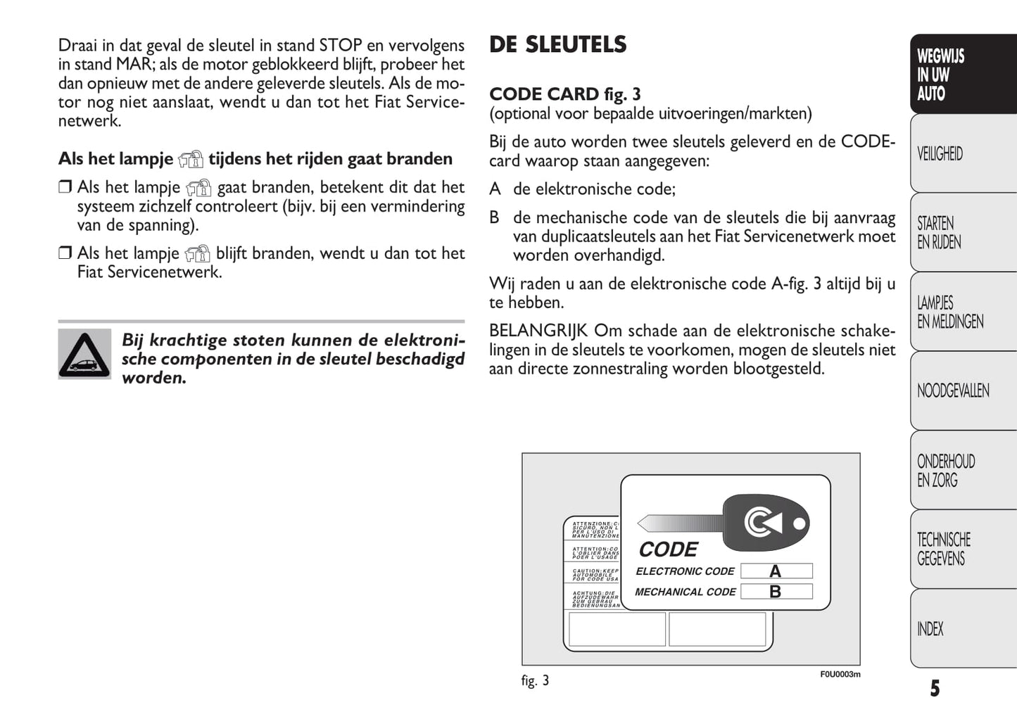 2009-2010 Fiat Punto Gebruikershandleiding | Nederlands