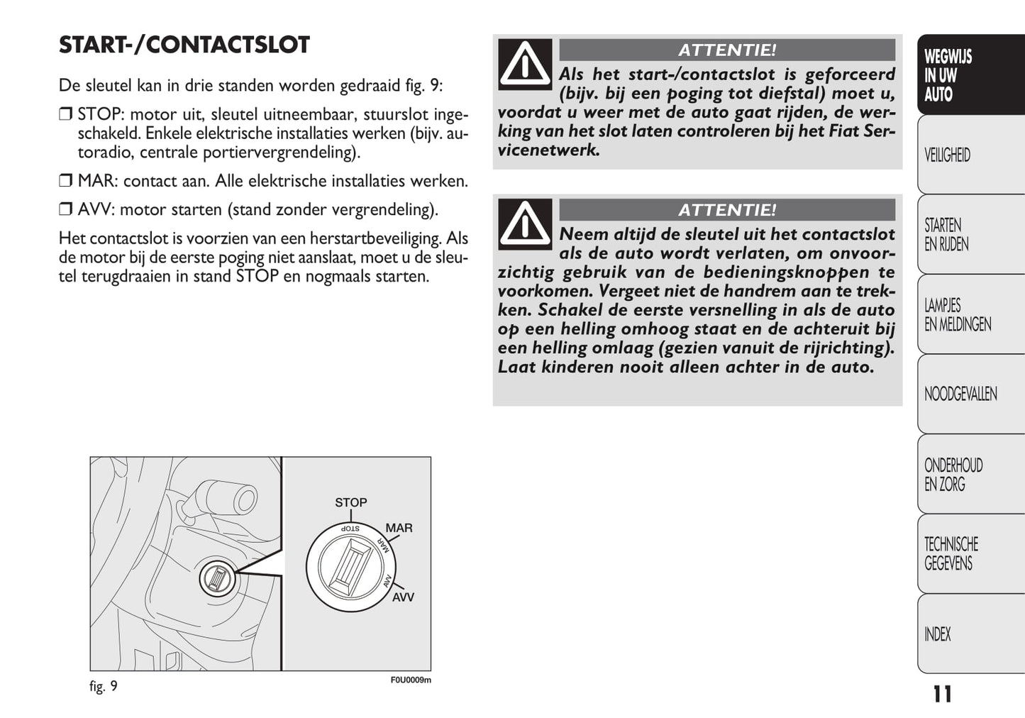 2009-2010 Fiat Punto Gebruikershandleiding | Nederlands
