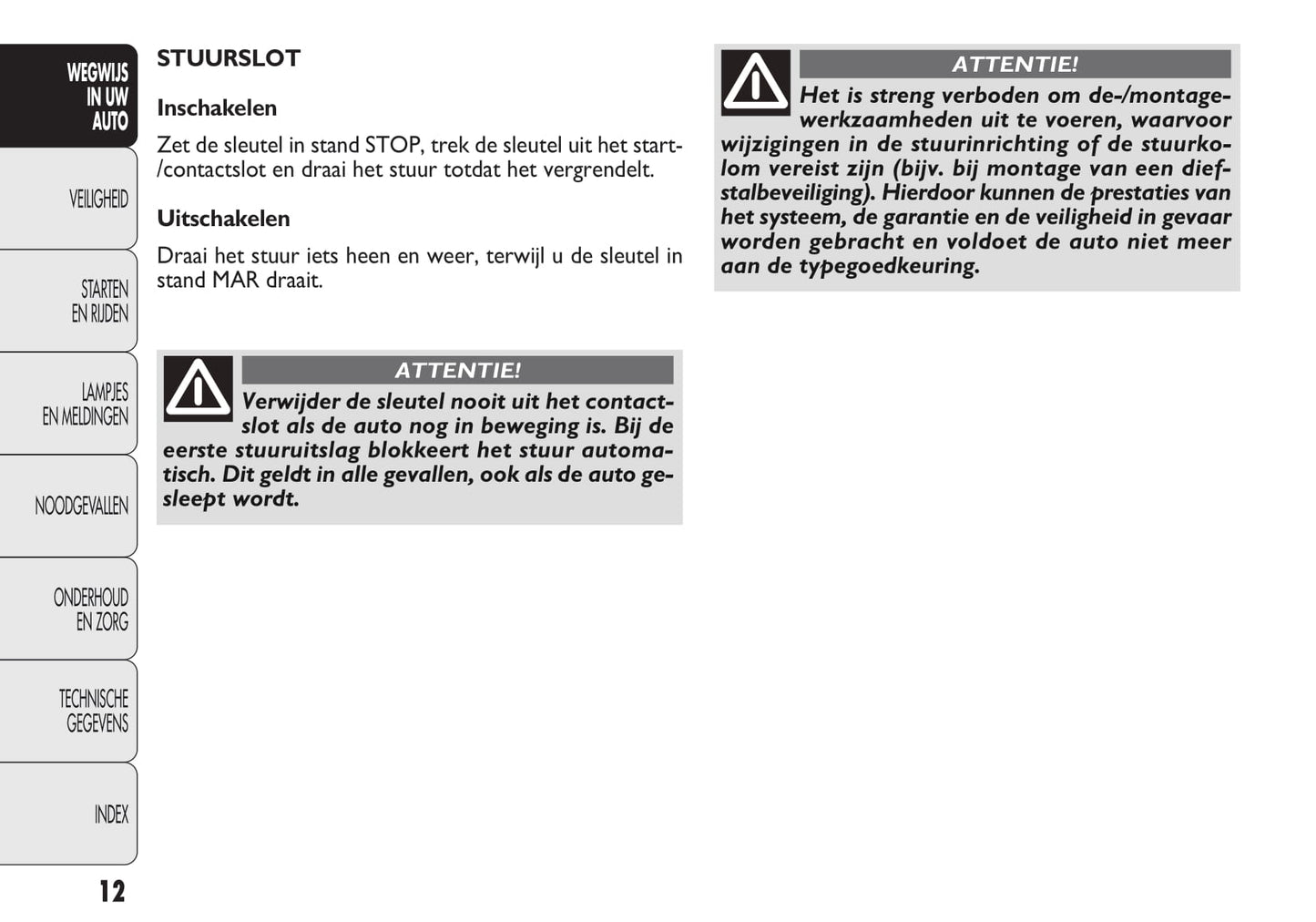 2009-2010 Fiat Punto Gebruikershandleiding | Nederlands