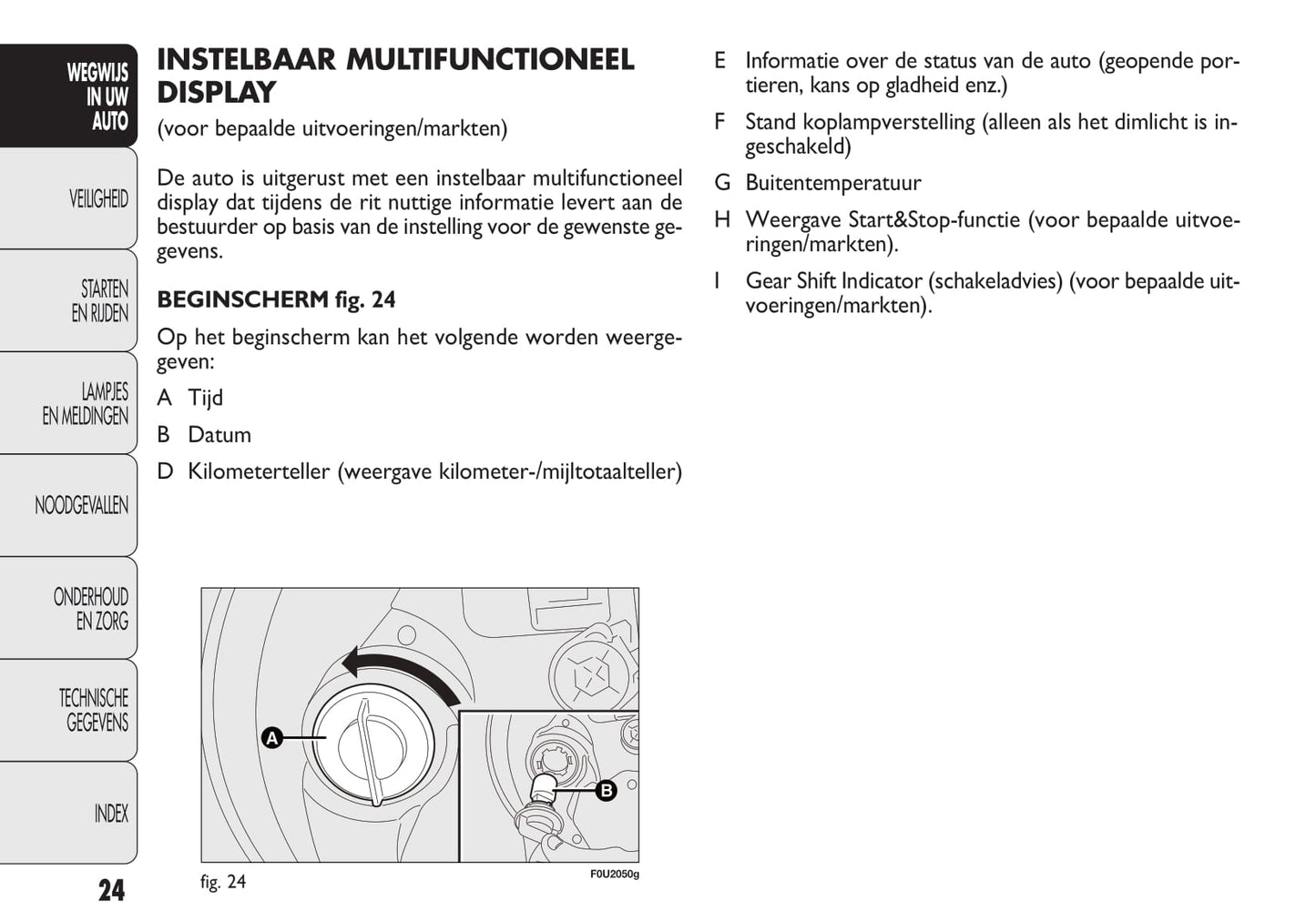 2009-2010 Fiat Punto Gebruikershandleiding | Nederlands