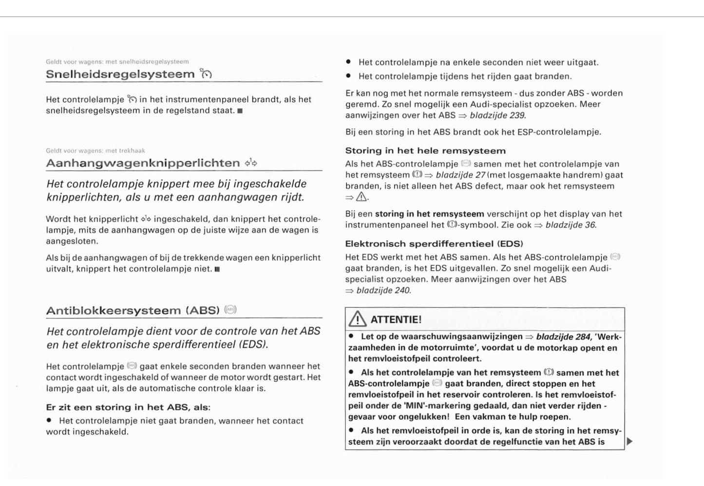 2002-2005 Audi A4 Manuel du propriétaire | Néerlandais