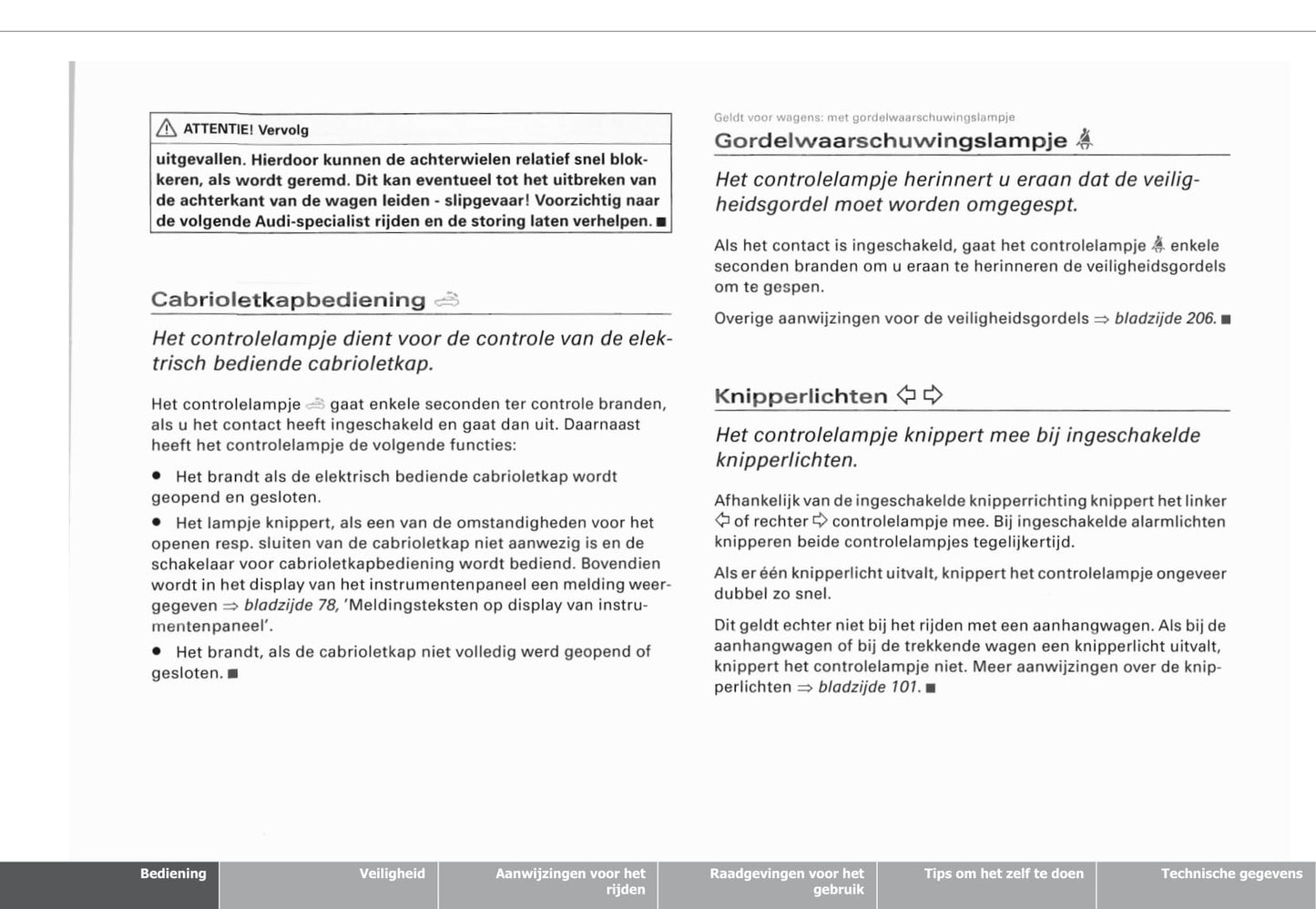 2002-2005 Audi A4 Manuel du propriétaire | Néerlandais