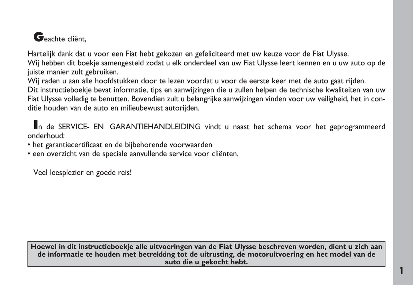 2002-2003 Fiat Ulysse Gebruikershandleiding | Nederlands