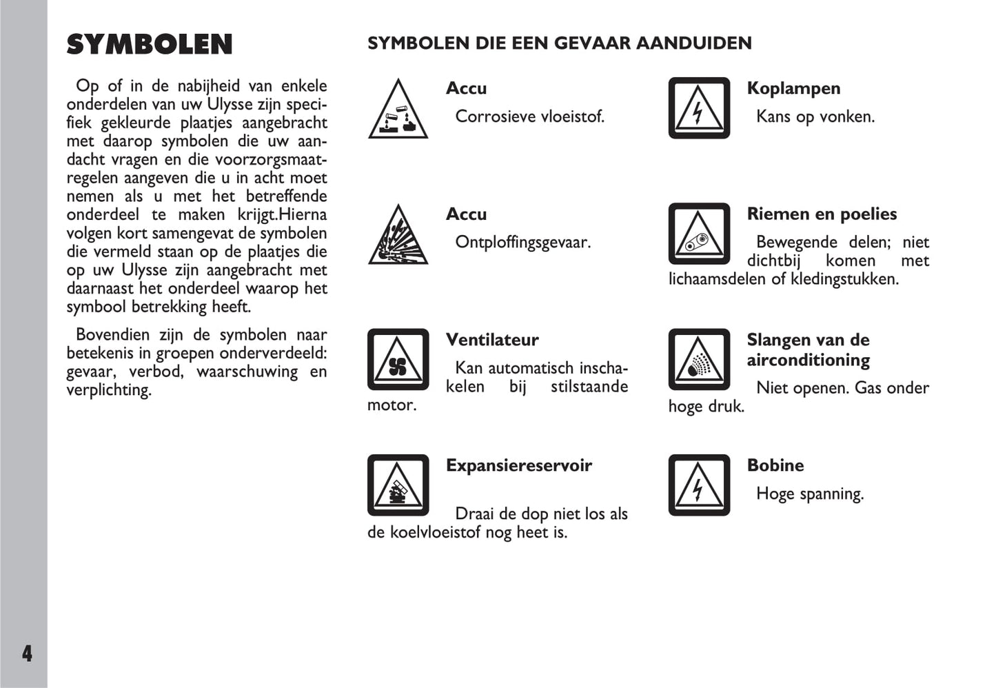 2002-2003 Fiat Ulysse Gebruikershandleiding | Nederlands