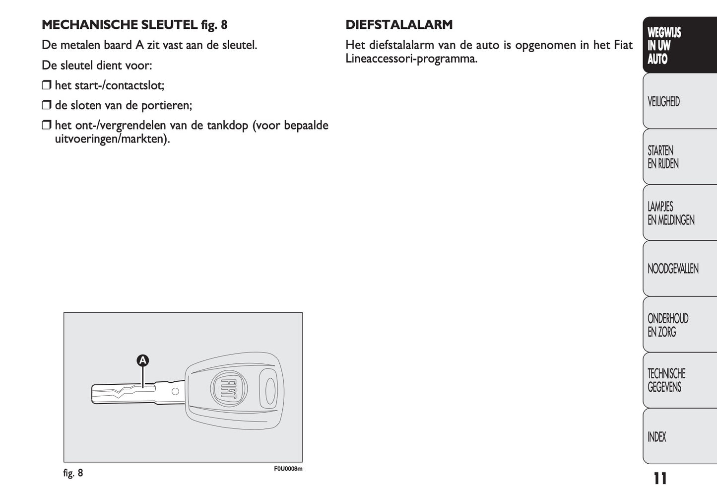 2011-2012 Fiat Punto Evo Gebruikershandleiding | Nederlands