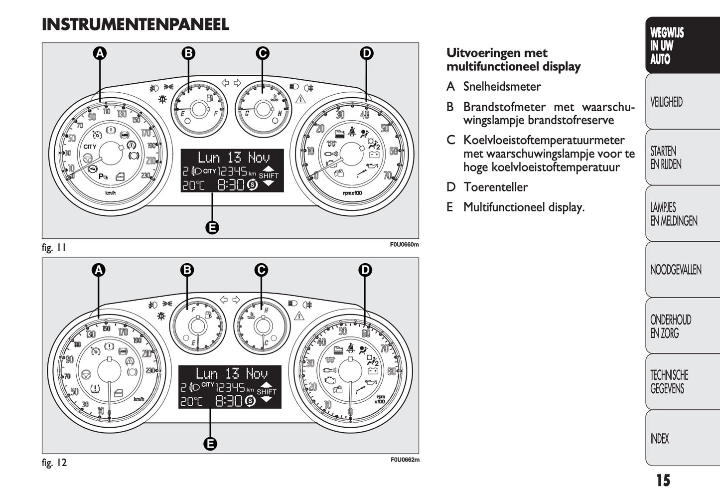 2011-2012 Fiat Punto Evo Gebruikershandleiding | Nederlands