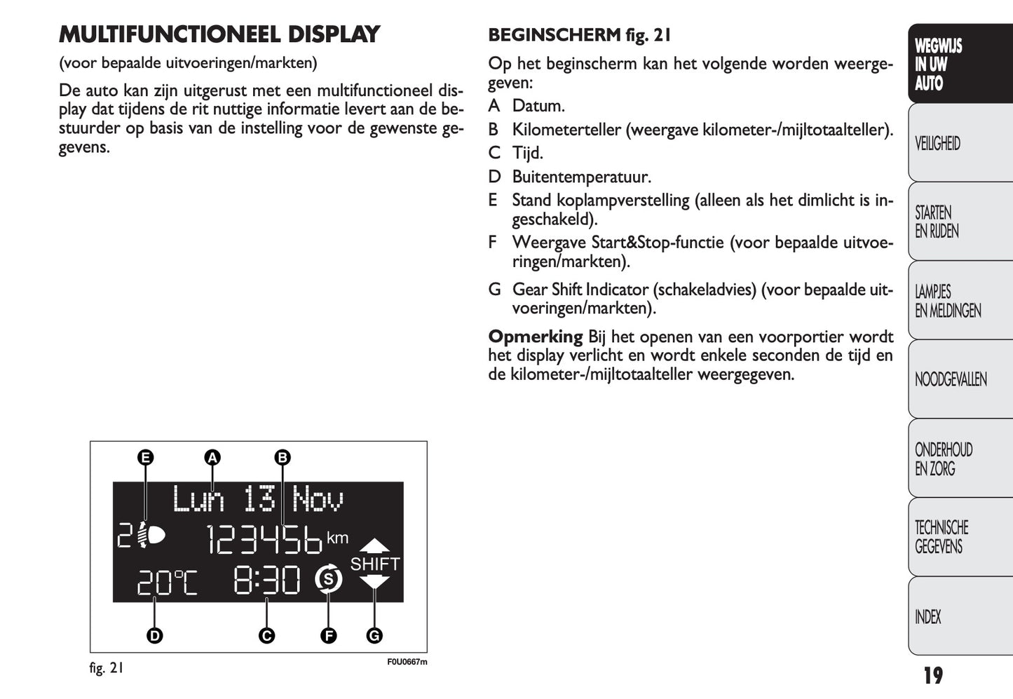 2011-2012 Fiat Punto Evo Gebruikershandleiding | Nederlands