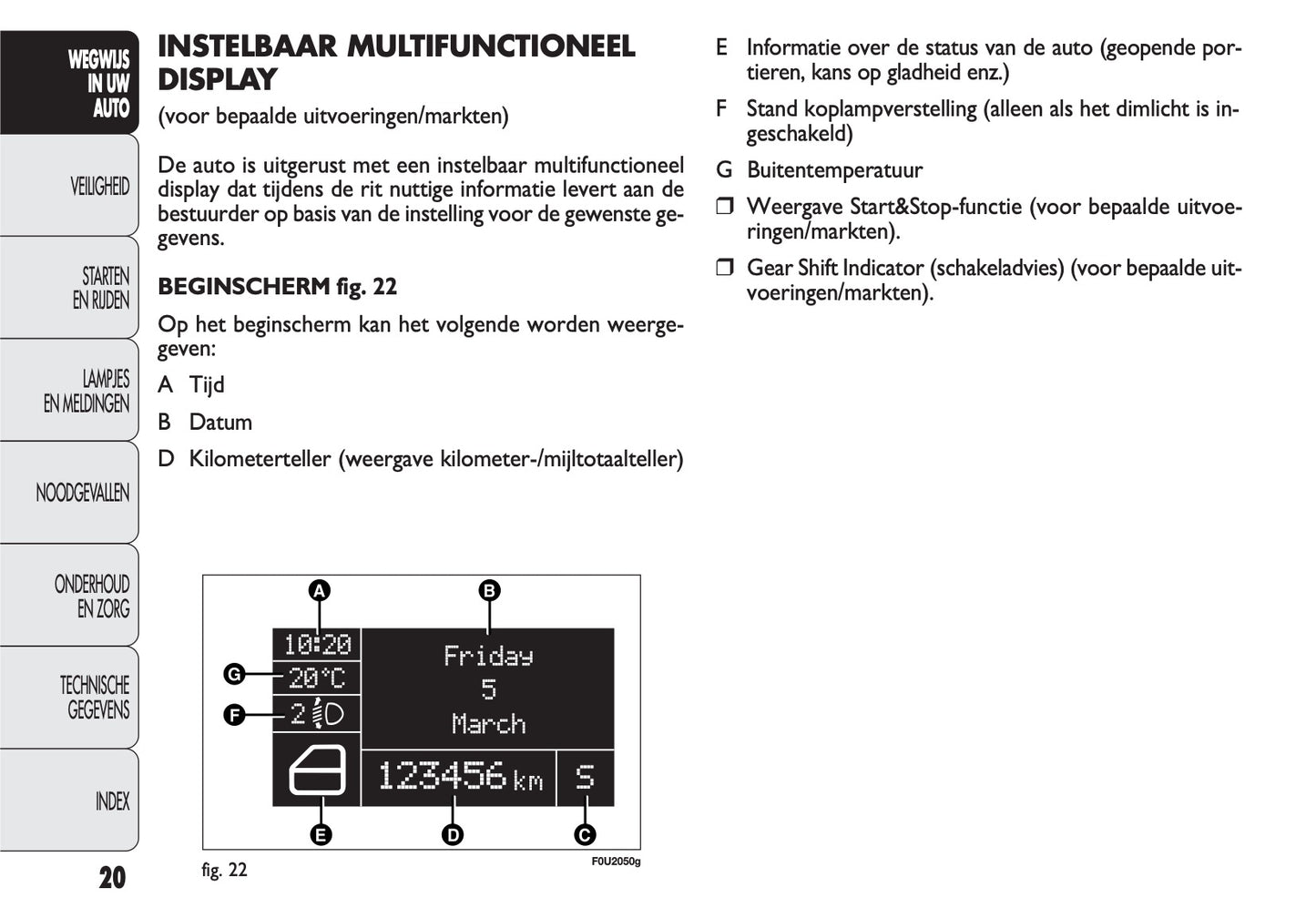 2011-2012 Fiat Punto Evo Gebruikershandleiding | Nederlands