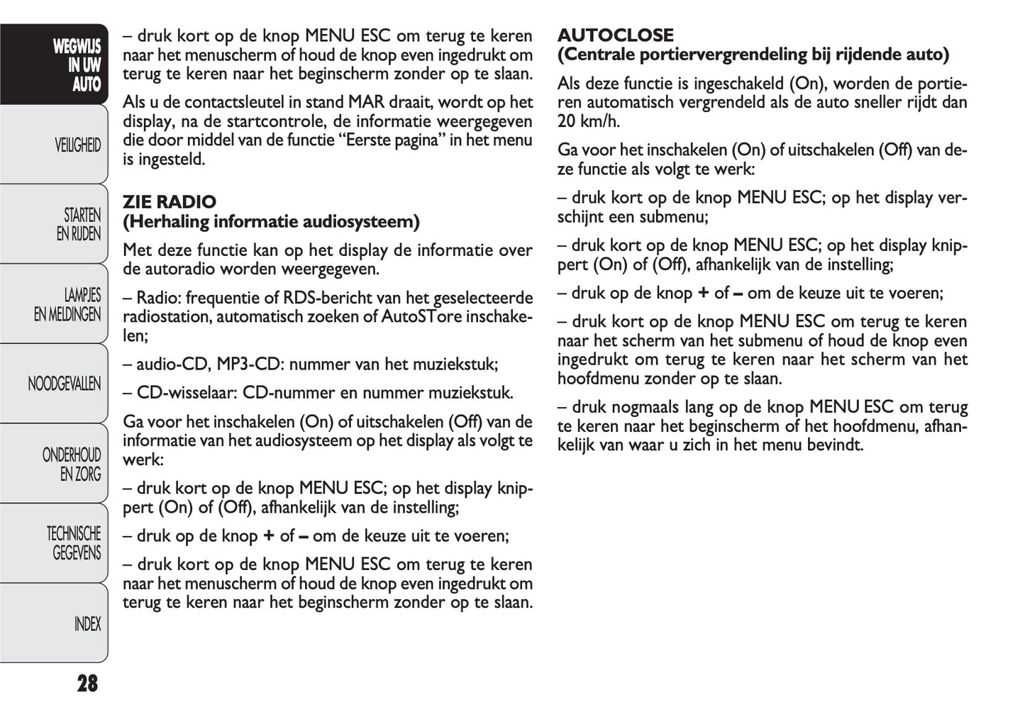 2011-2012 Fiat Punto Evo Gebruikershandleiding | Nederlands