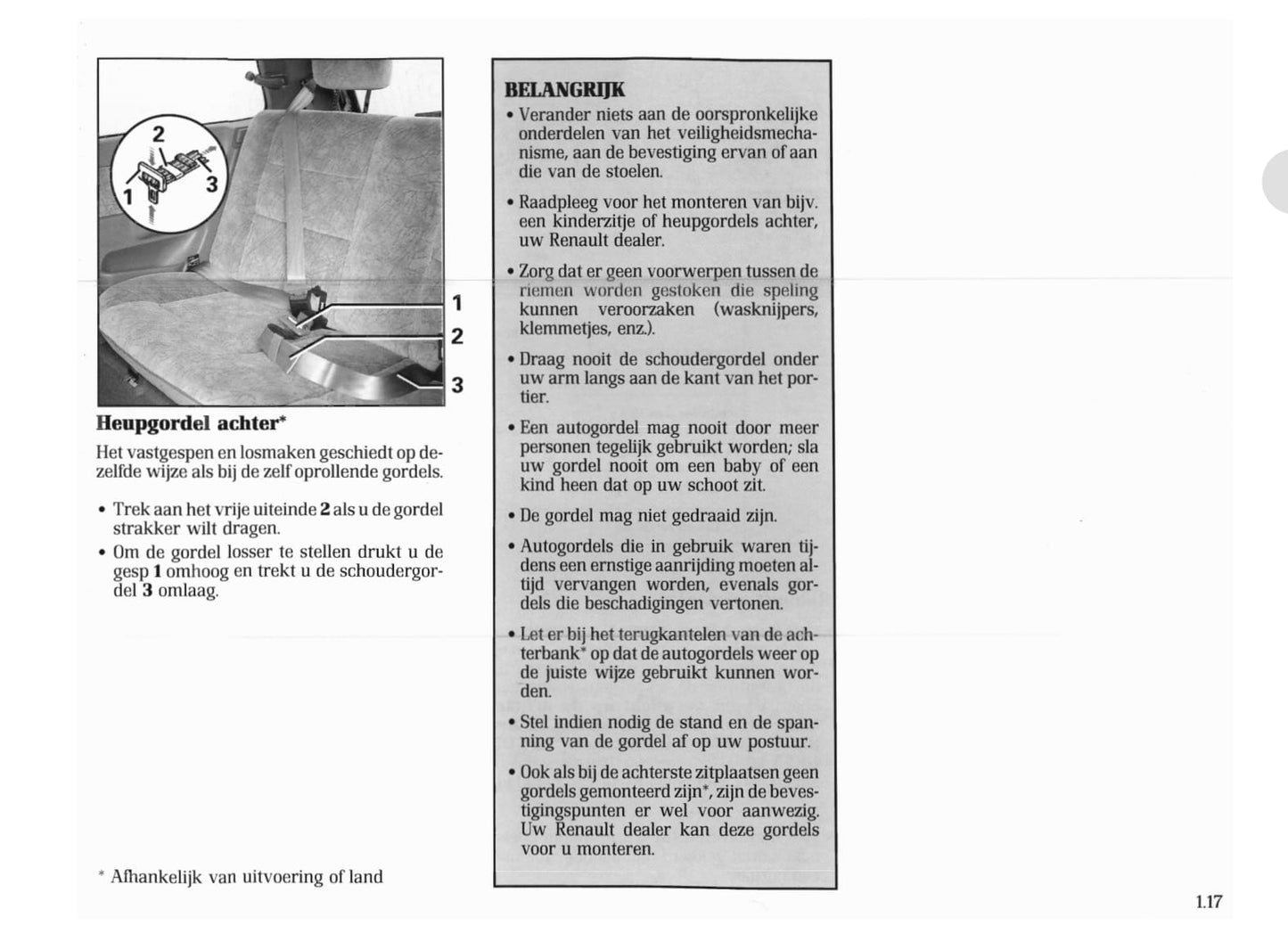 1996-1998 Renault Clio Gebruikershandleiding | Nederlands