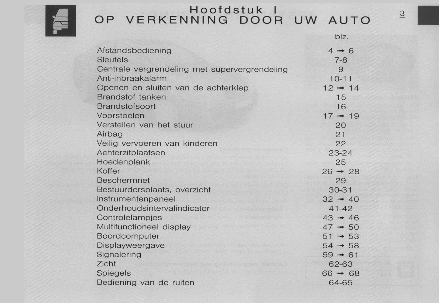 2001-2002 Citroën C5 Owner's Manual | Dutch