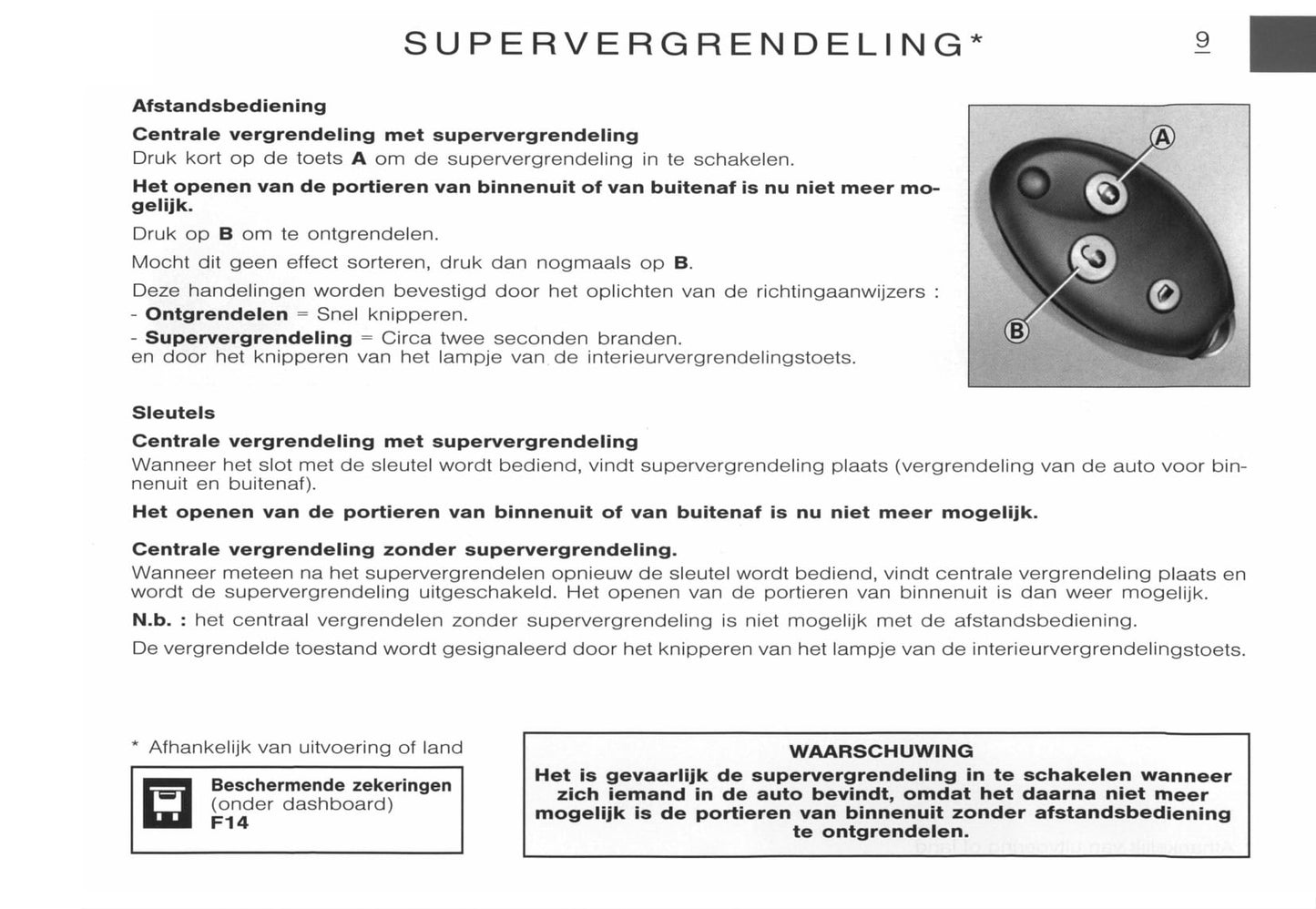 2001-2002 Citroën C5 Owner's Manual | Dutch