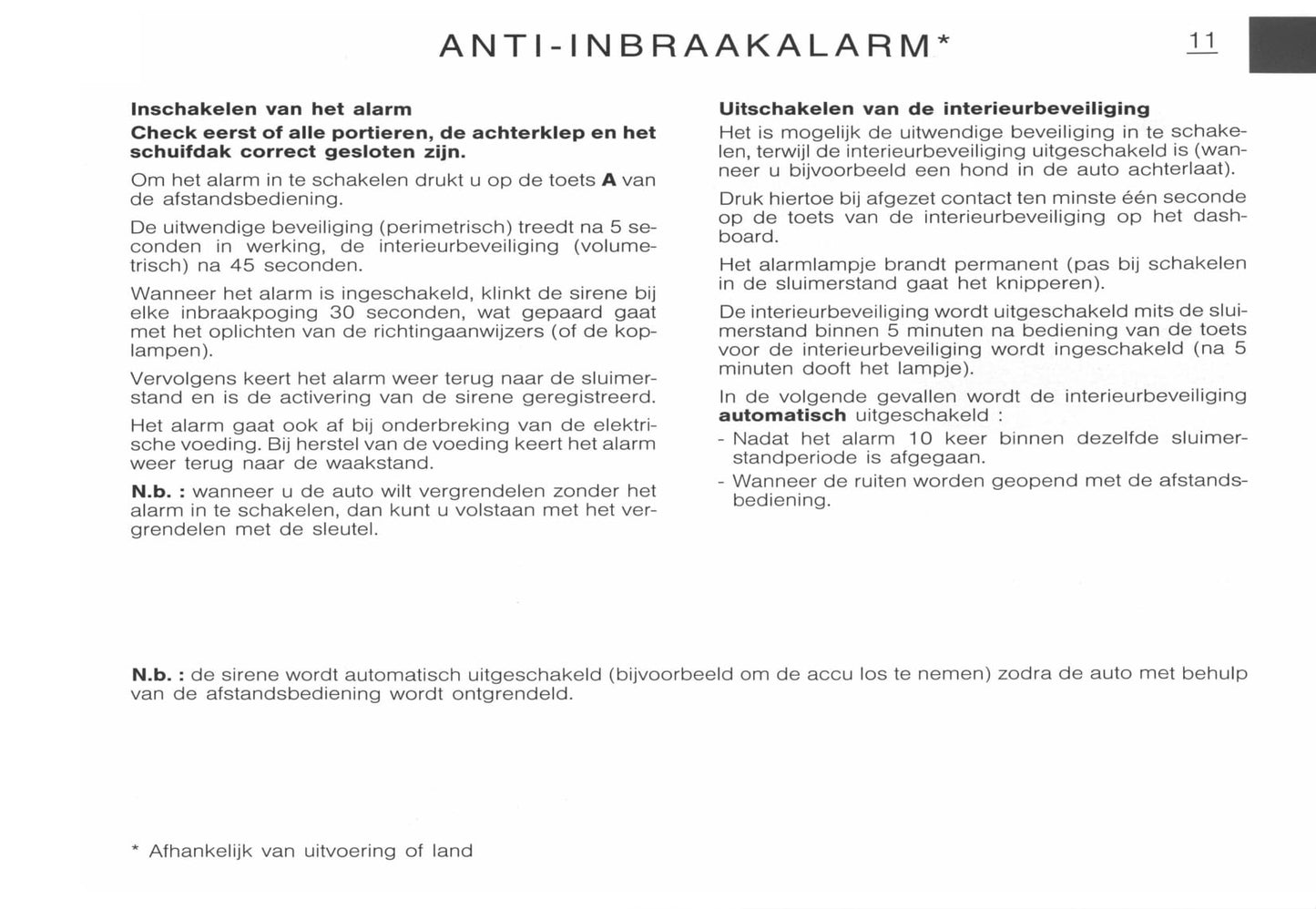 2001-2002 Citroën C5 Owner's Manual | Dutch