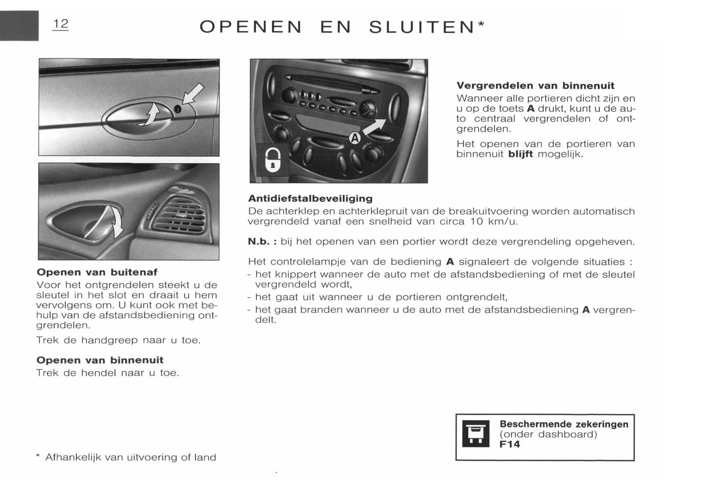 2001-2002 Citroën C5 Owner's Manual | Dutch