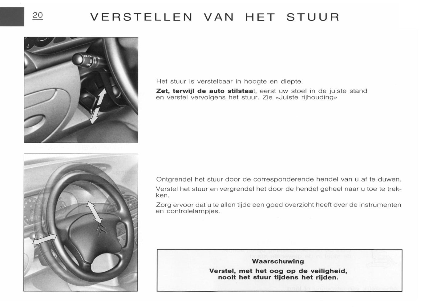 2001-2002 Citroën C5 Owner's Manual | Dutch