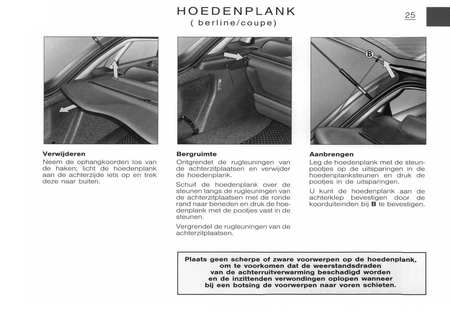 2001-2002 Citroën C5 Owner's Manual | Dutch