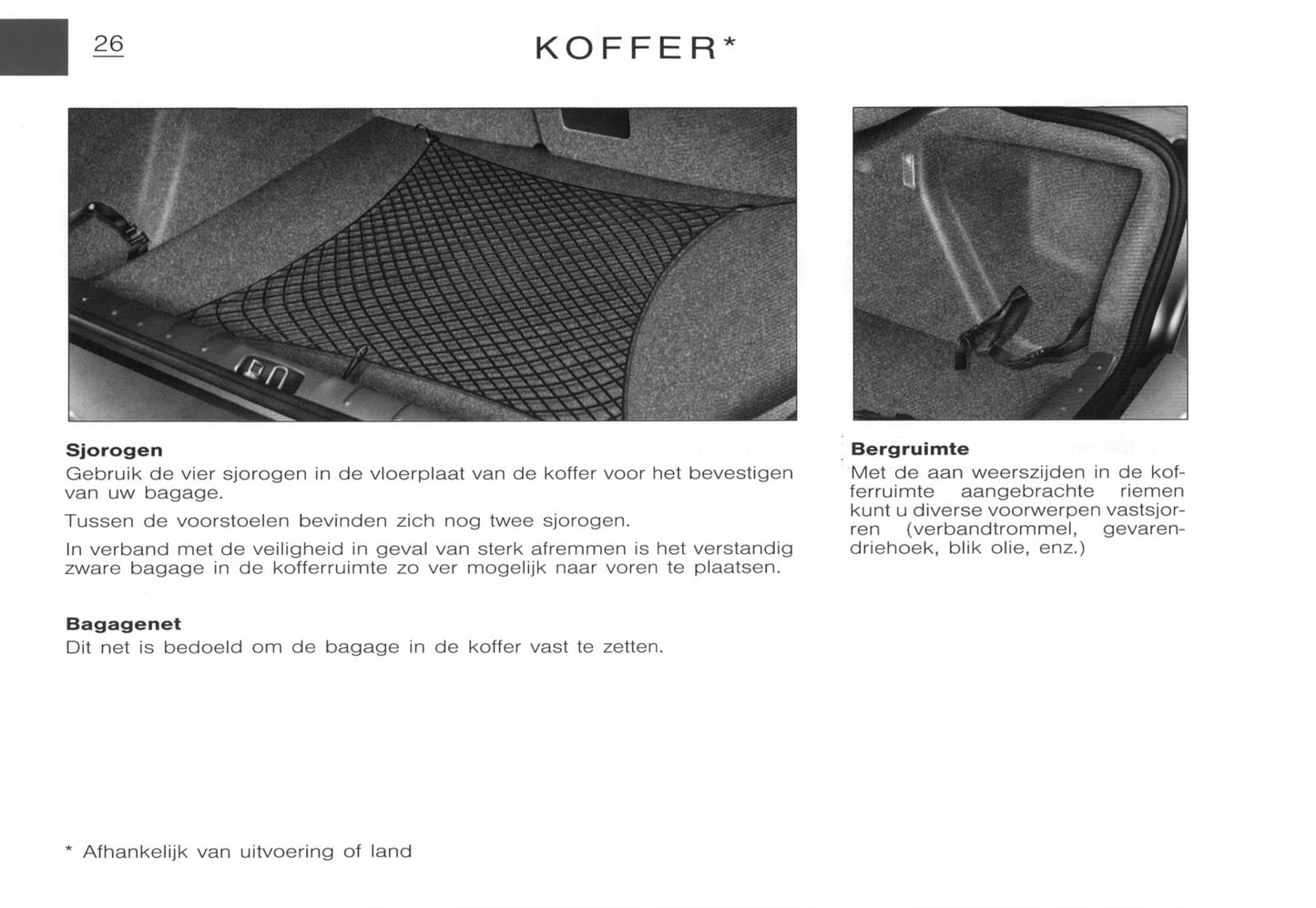 2001-2002 Citroën C5 Owner's Manual | Dutch