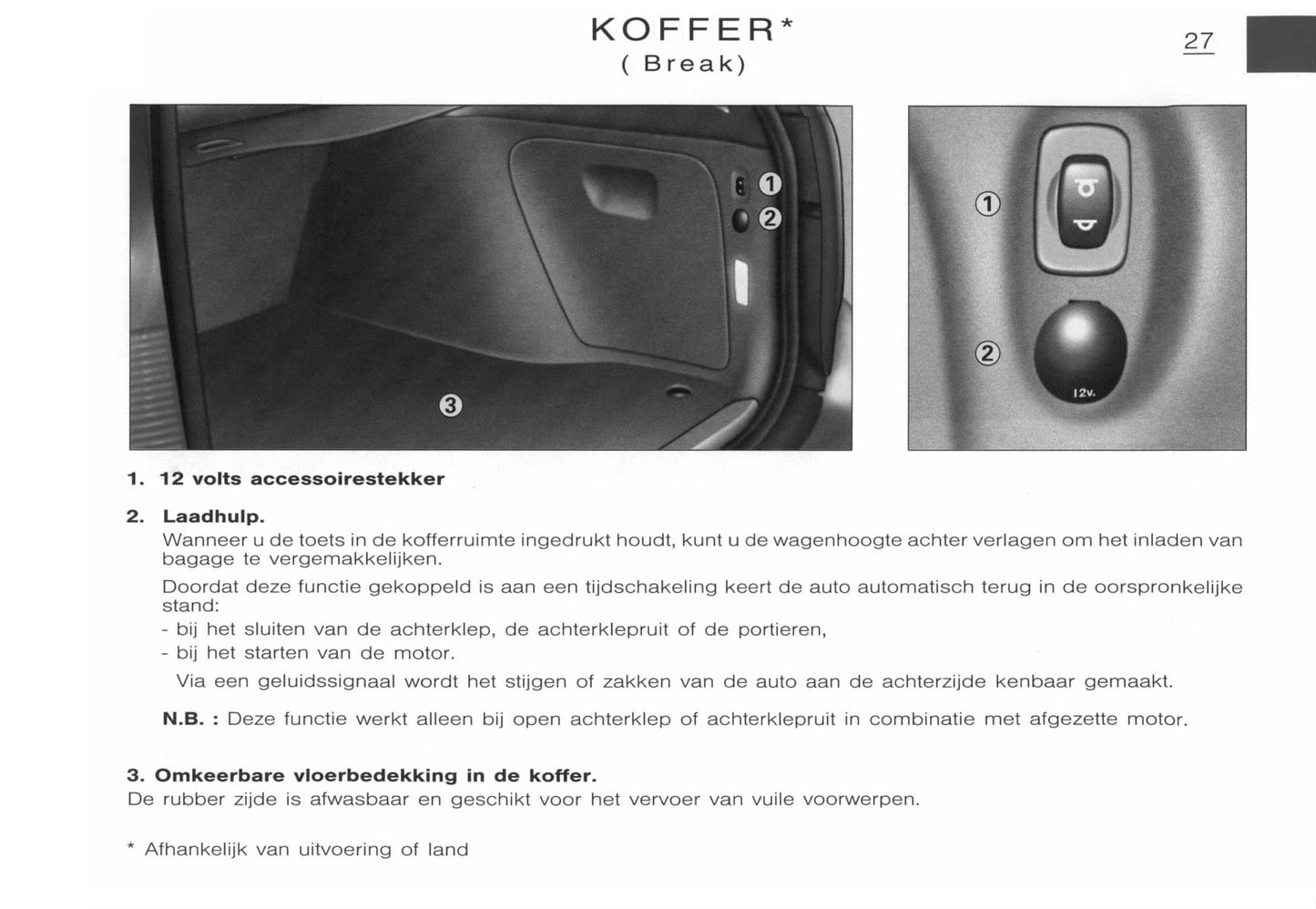 2001-2002 Citroën C5 Owner's Manual | Dutch