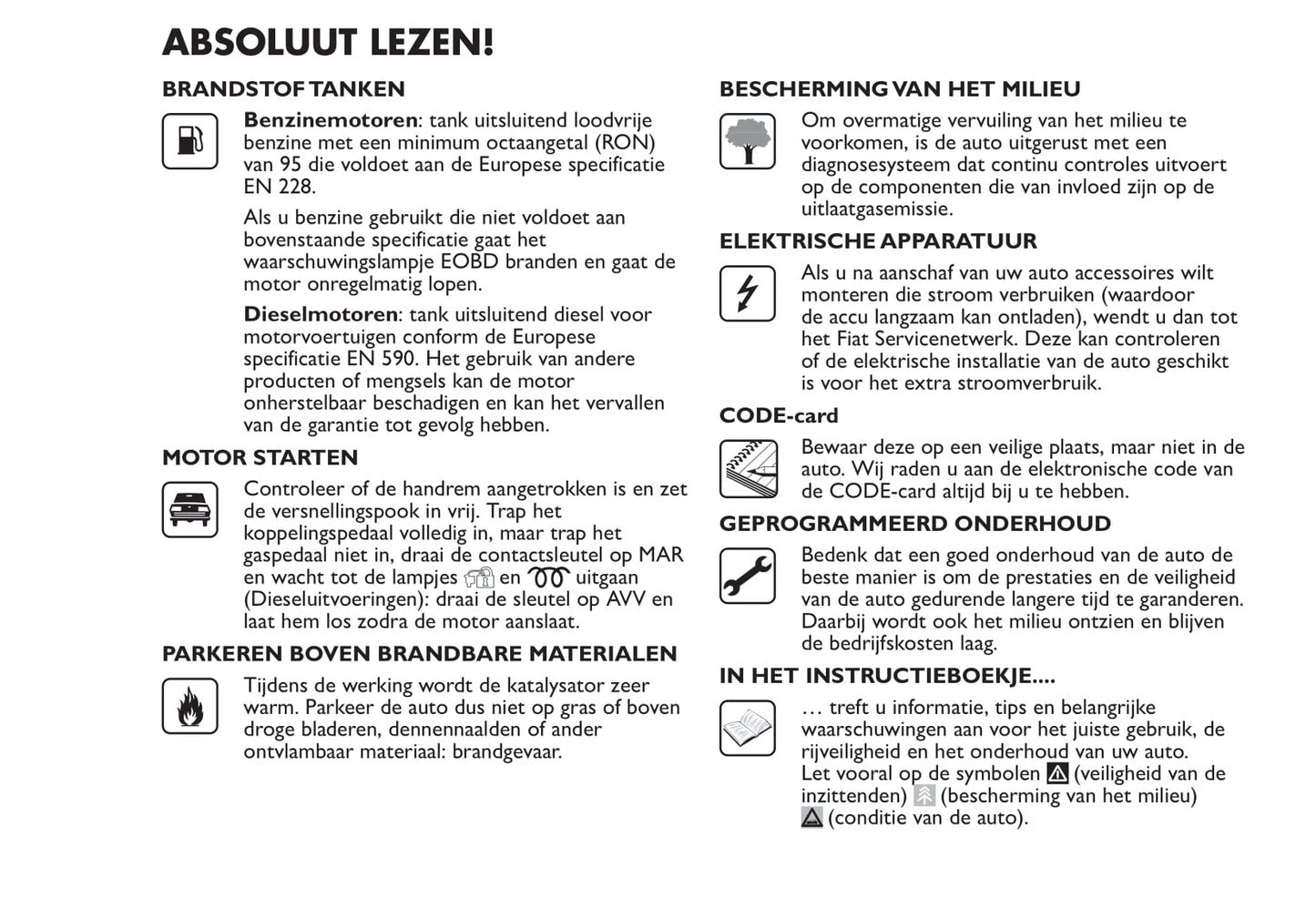 2013-2014 Fiat 500 Gebruikershandleiding | Nederlands
