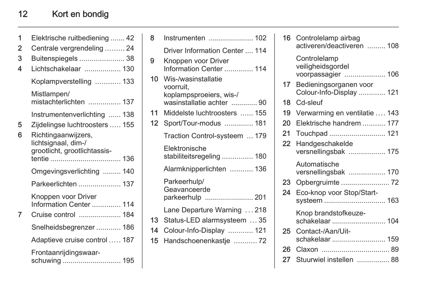 2015 Opel Insignia/Insignia Sports Tourer Owner's Manual | Dutch