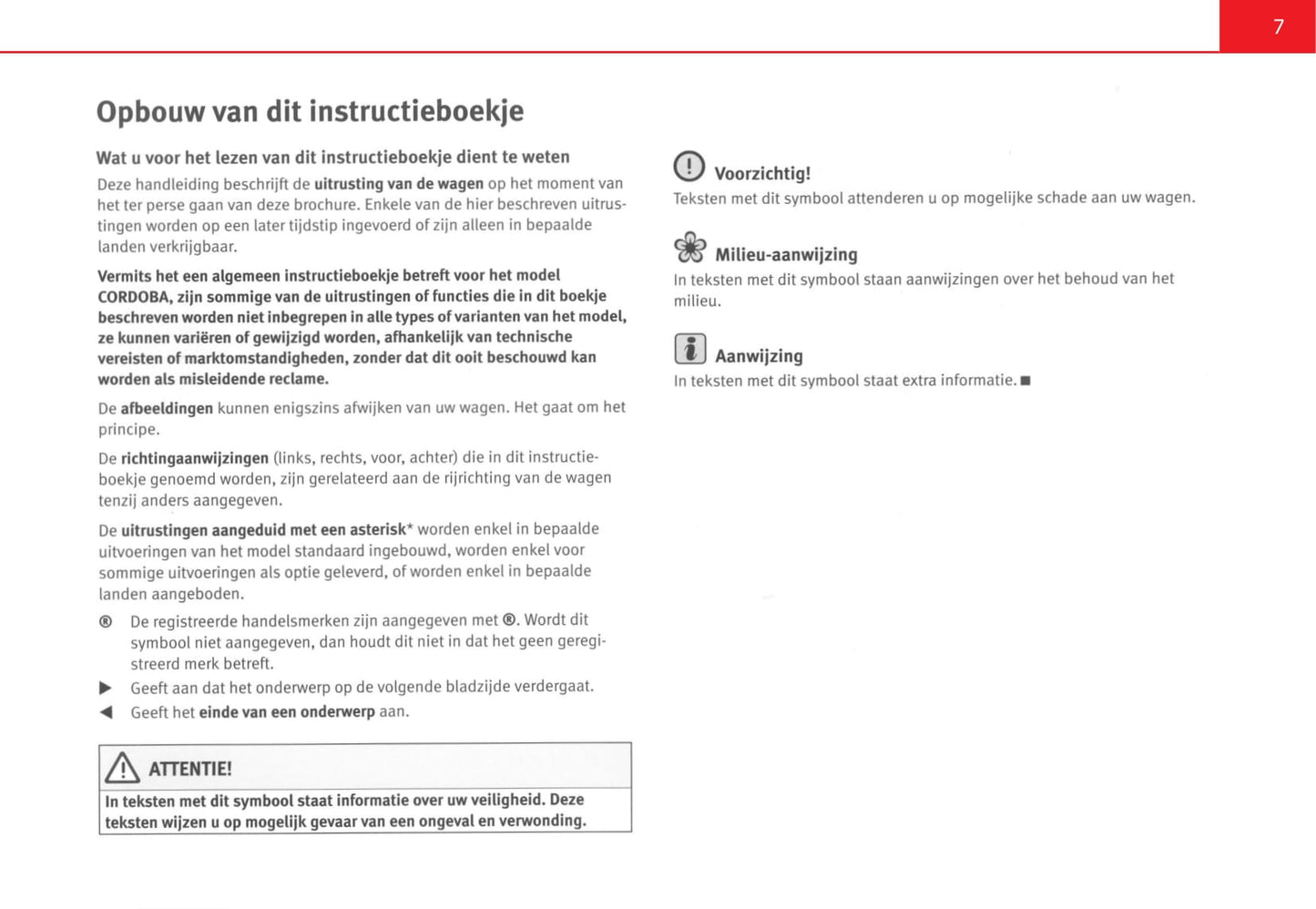 2006-2009 Seat Cordoba Gebruikershandleiding | Nederlands