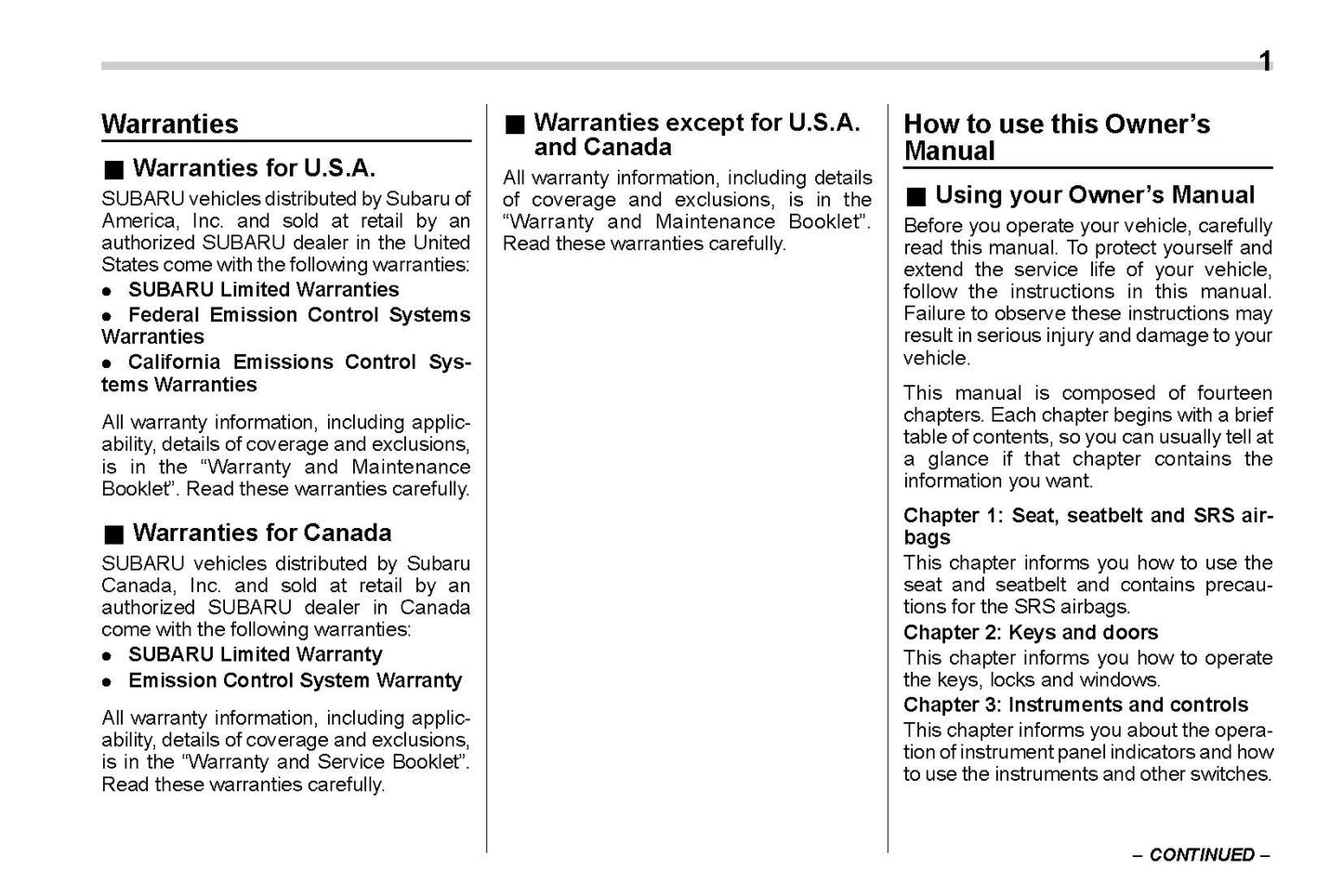 2020 Subaru Crosstrek Gebruikershandleiding | Engels