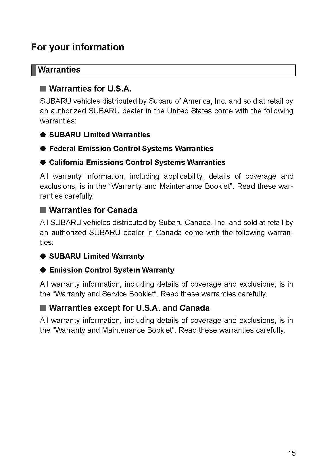 2020 Subaru BRZ Owner's Manual | English