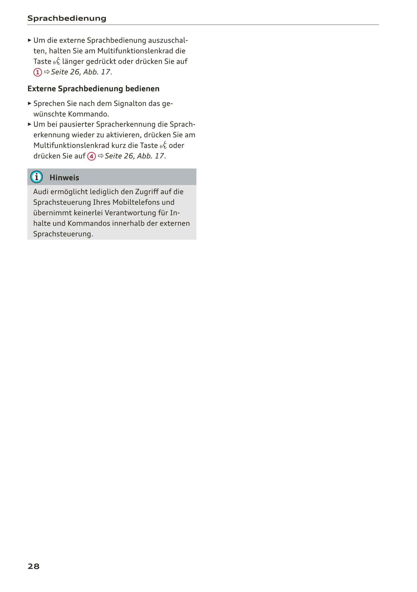 2018-2023 Audi A1 Bedienungsanleitung | Deutsch